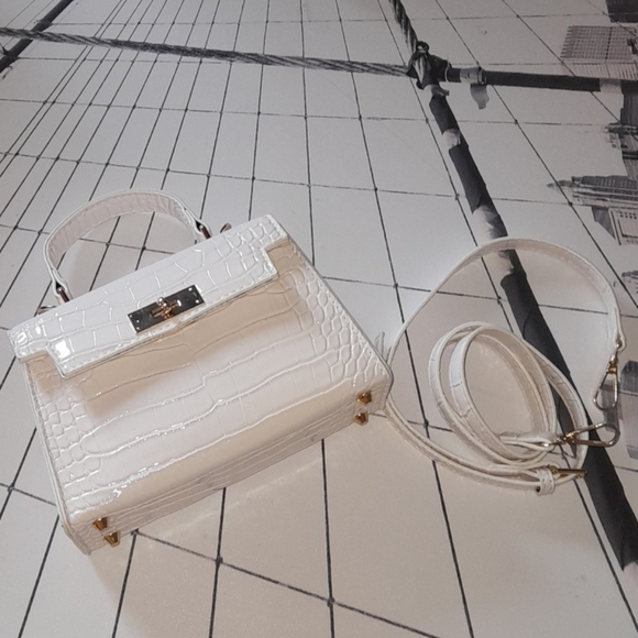 Handbags - Croc White Mini Bag